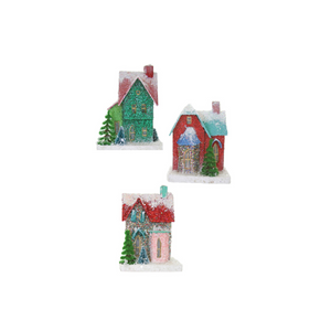 Glitter House Ornament