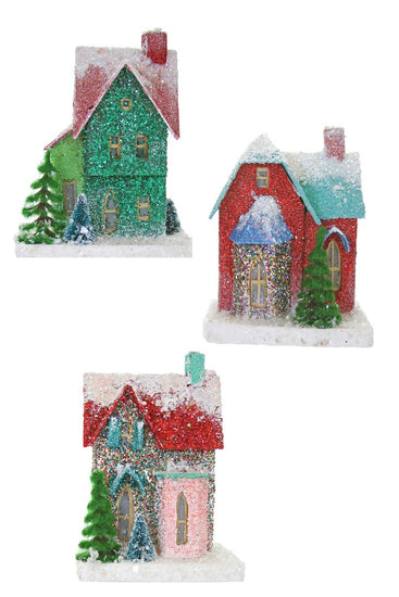 Glitter House Ornament