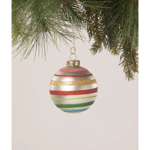 Brights Striped Ball Ornament