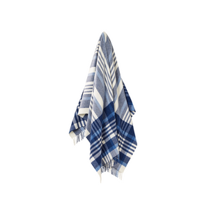 Merino Lambswool Throw | Lulworth Harbor Blue