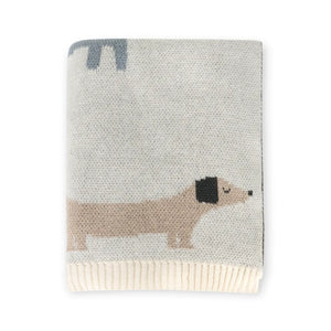 Buddy Dog Knit Baby Blanket