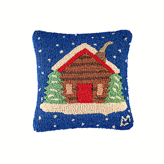 Cabin in Snow Pillow