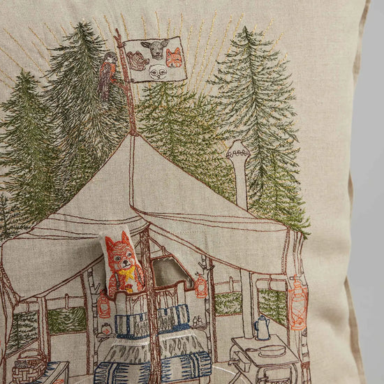 Camper Fox Pocket Pillow