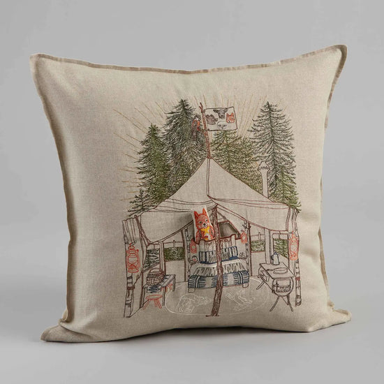 Camper Fox Pocket Pillow