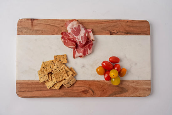 Marble & Wood Charcuterie Board