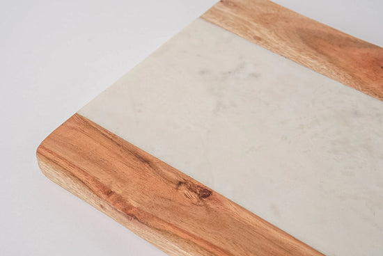 Marble & Wood Charcuterie Board