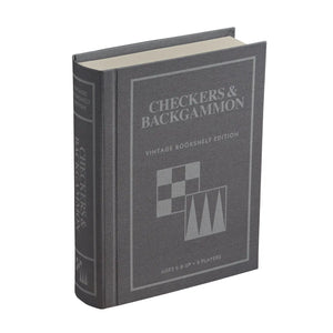 Checkers & Backgammon Vintage Bookshelf Edition