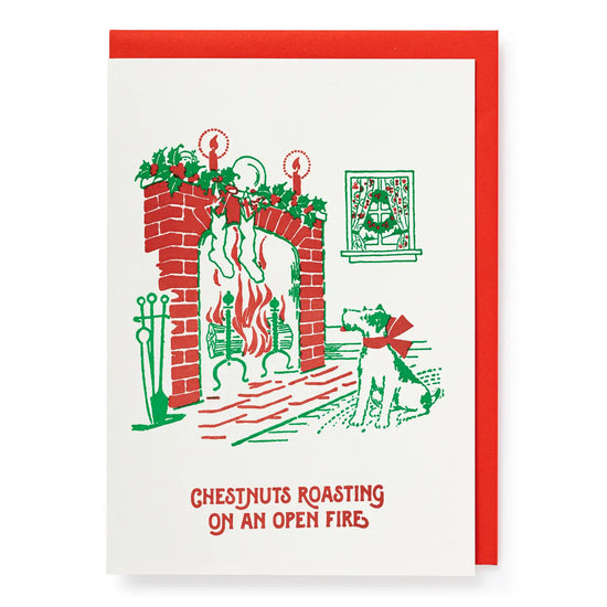 Chestnuts Roasting Card