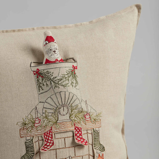 Chimney Santa Pocket Pillow