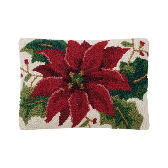 White Poinsettia Pillow