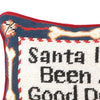 Christmas Good Dog Needlepoint  Pillow