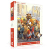 Jigsaw puzzle box with illustration of bears in a cityscape and 'New York Puzzle Company' branding.