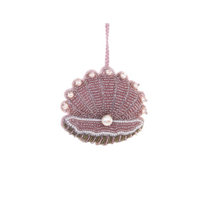 Tinsel Clam Shell Ornament