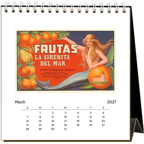 2027 Crate Labels Desk Calendar