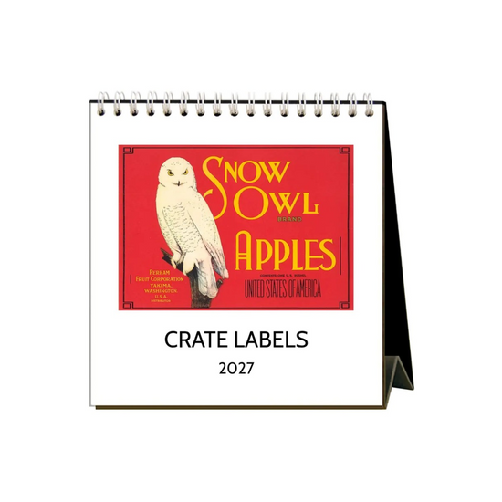 2027 Crate Labels Desk Calendar
