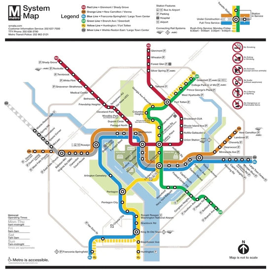 Washington, DC Metro Map Puzzle