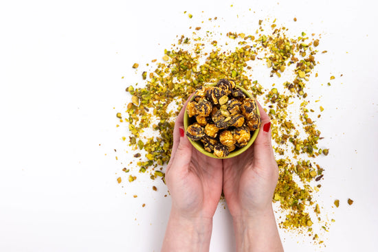 Dark Chocolate Pistachio Holiday Popcorn