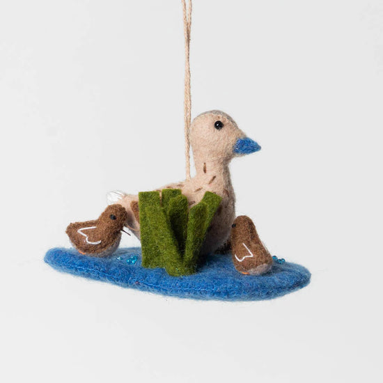 Ducks in Pond Ornament