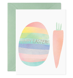 Egg & Carrot Easter Card