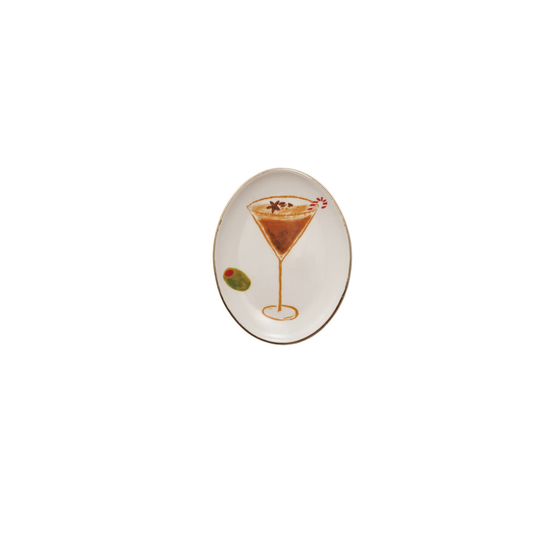 Oval Stoneware Cocktail Dish