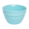Light blue ceramic bowl on a white background