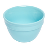 Light blue ceramic bowl on a white background