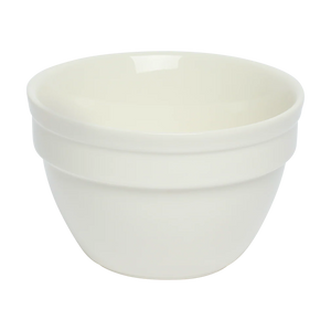White ceramic bowl on a white background