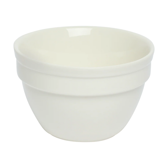 White ceramic bowl on a white background