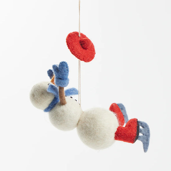 Falling Snowman Ornament