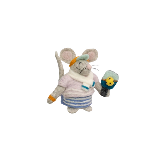 Pickle Ball Mouse Ornament