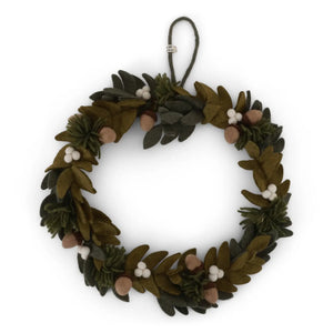 Felt Wreath White Berries