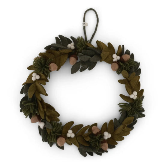 Felt Wreath White Berries