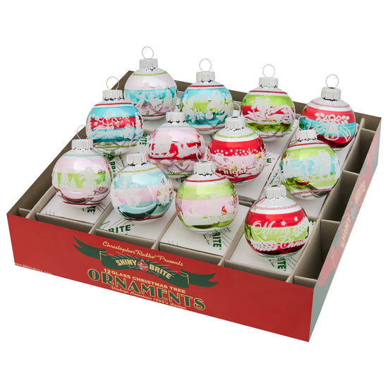 Festive Fete Flocked Ornament Box