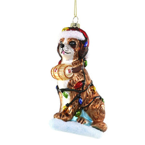 Festive St Bernard Ornament