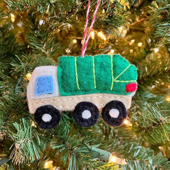 Felt Garbage Truck Ornament