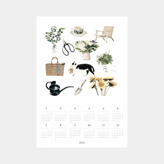 2025 Calendar Dish Towel - Garden