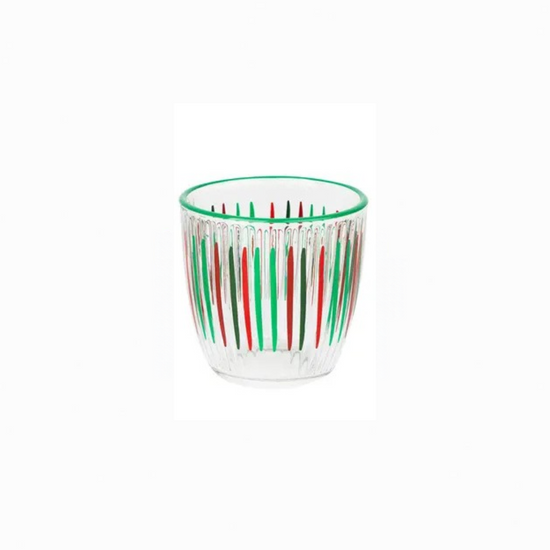Red & Green Glass Tumbler