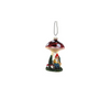 Decorative mushroom ornament with a gnome on a white background