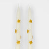 Gold Star Taper Candles