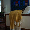 Goldenrod Herringbone Cotton Throw