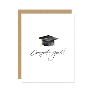Grad Hat Congrats Card