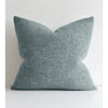 Grey Turquoise Trafalgar Wool Pillow