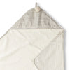 Pebble Grey Striped Hooded Towel