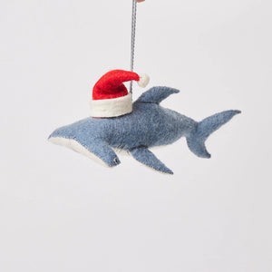Santa Chief Hammerhead Shark Ornament