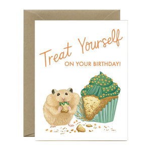 Hamster Cupcake Card