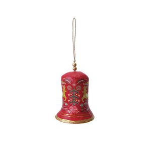 Hand-Painted Paper Mache Bell