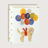 Birthday Golden Retriever Balloons Card