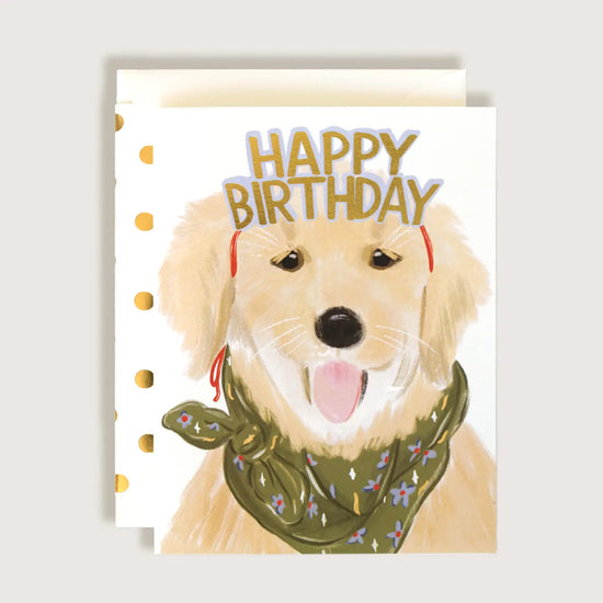 Golden Retriever Birthday Card