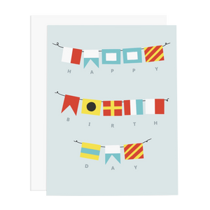 Happy Birthday Nautical Flags Card