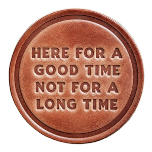 Good Time Leather Coaster